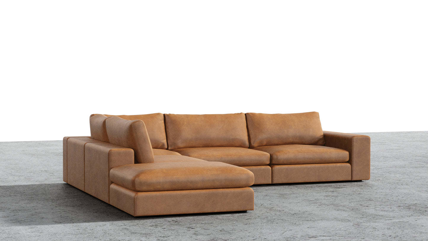 Canapé 4 places Titan avec pouf