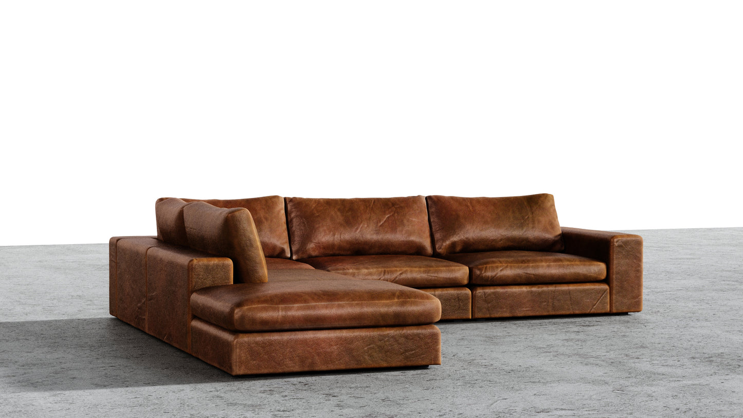 Canapé 4 places Titan avec pouf