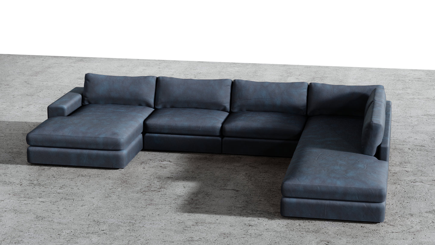 Chaise longue double MGR + sectionnel d'angle