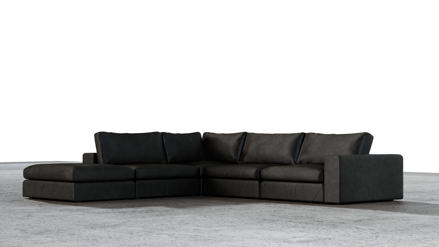 Canapé 4 places Titan avec pouf