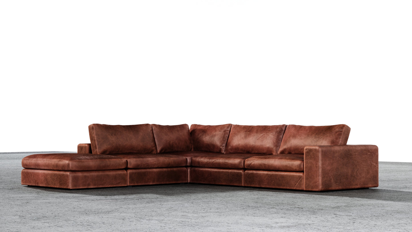 Canapé 4 places Titan avec pouf