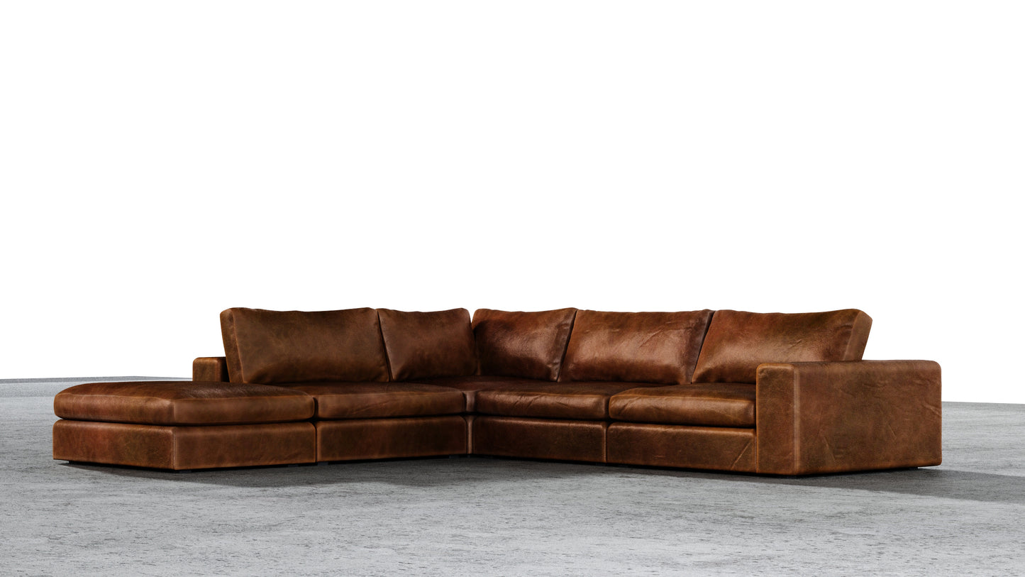 Canapé 4 places Titan avec pouf