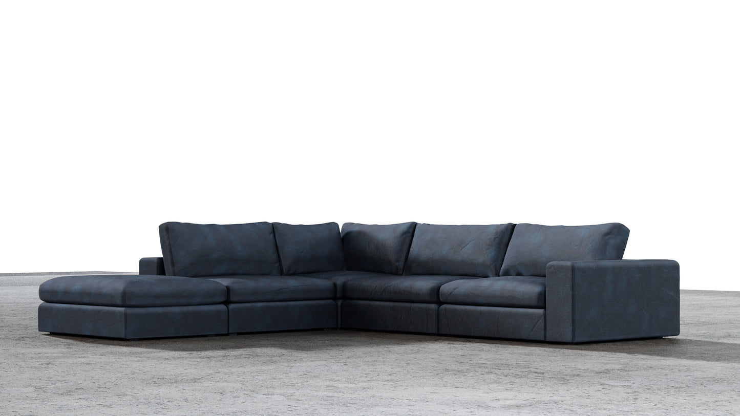 Canapé 4 places Titan avec pouf