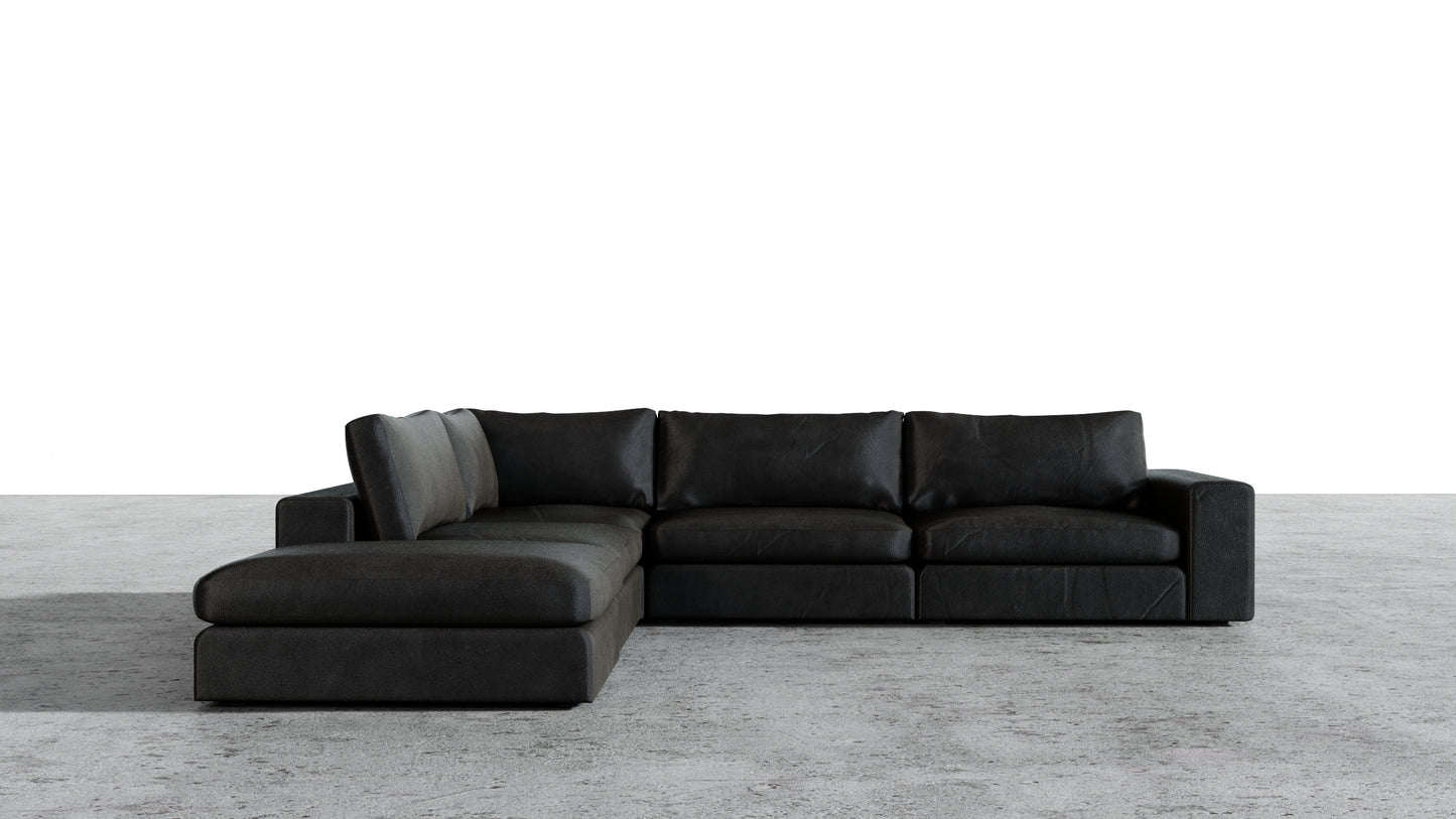Canapé 4 places Titan avec pouf