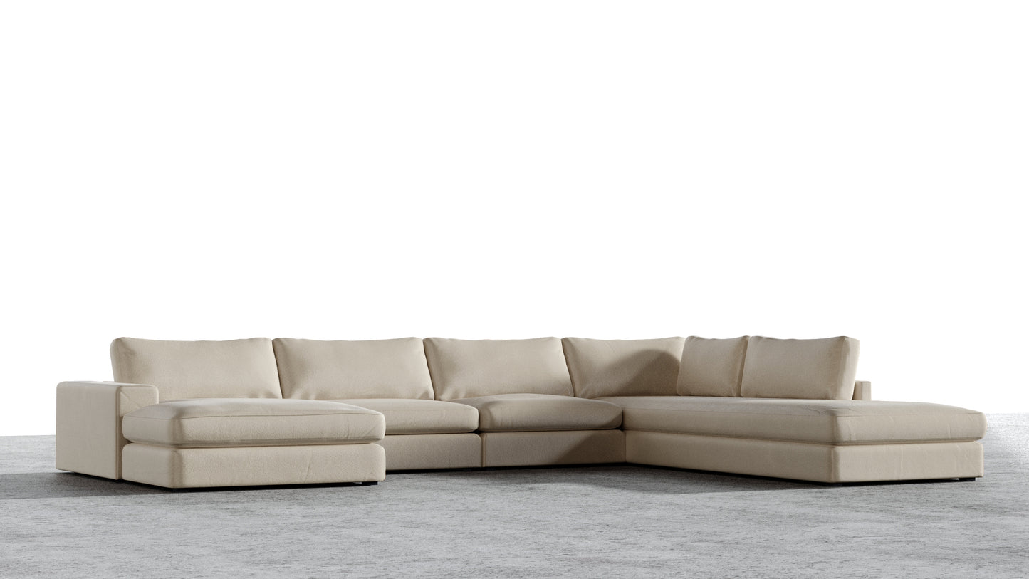 Chaise longue double MGR + sectionnel d'angle