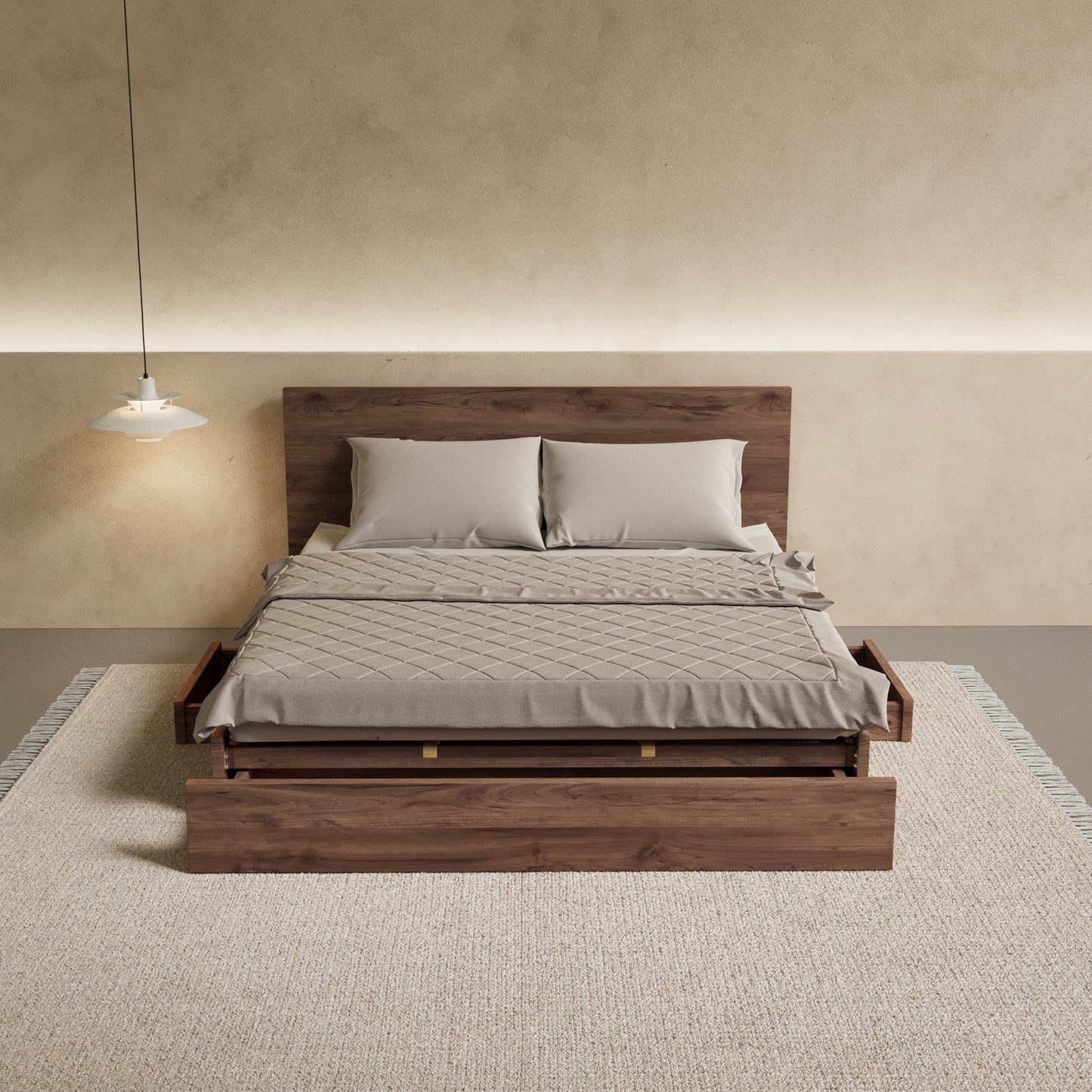 Aspen Bed With Upholstered Back