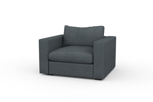 Chaise royale Bennet en étain gris