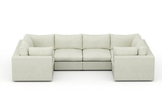 Canapé 6 places en U de la collection Bennet Pearl Cream