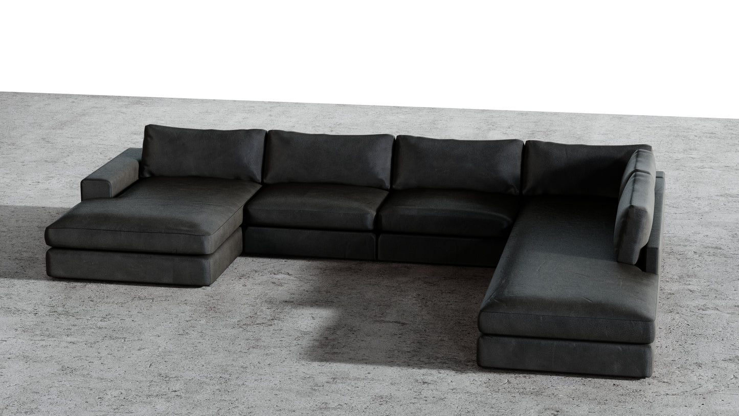 Chaise longue double MGR + sectionnel d'angle