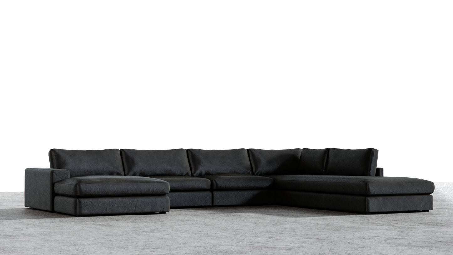 Chaise longue double MGR + sectionnel d'angle