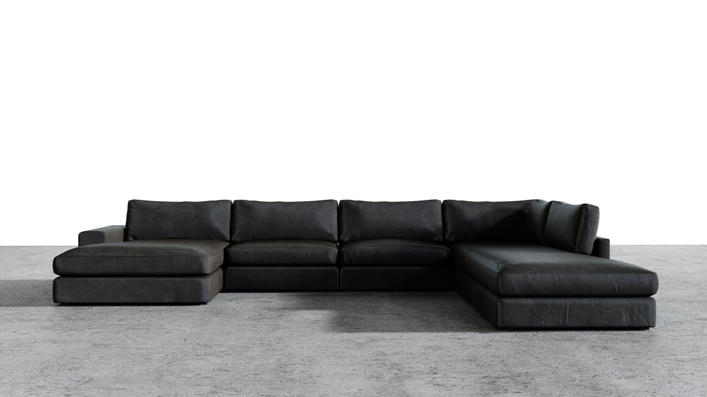 Chaise longue double MGR + sectionnel d'angle
