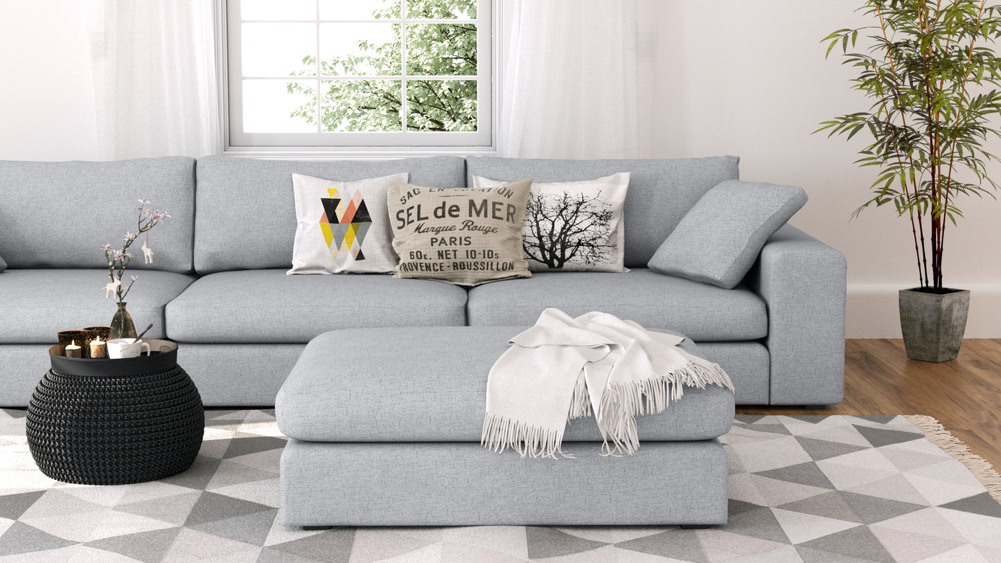 Pouf Titan Gris Argenté