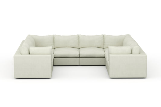 Canapé 8 places en U de la collection Bennet Pearl Cream