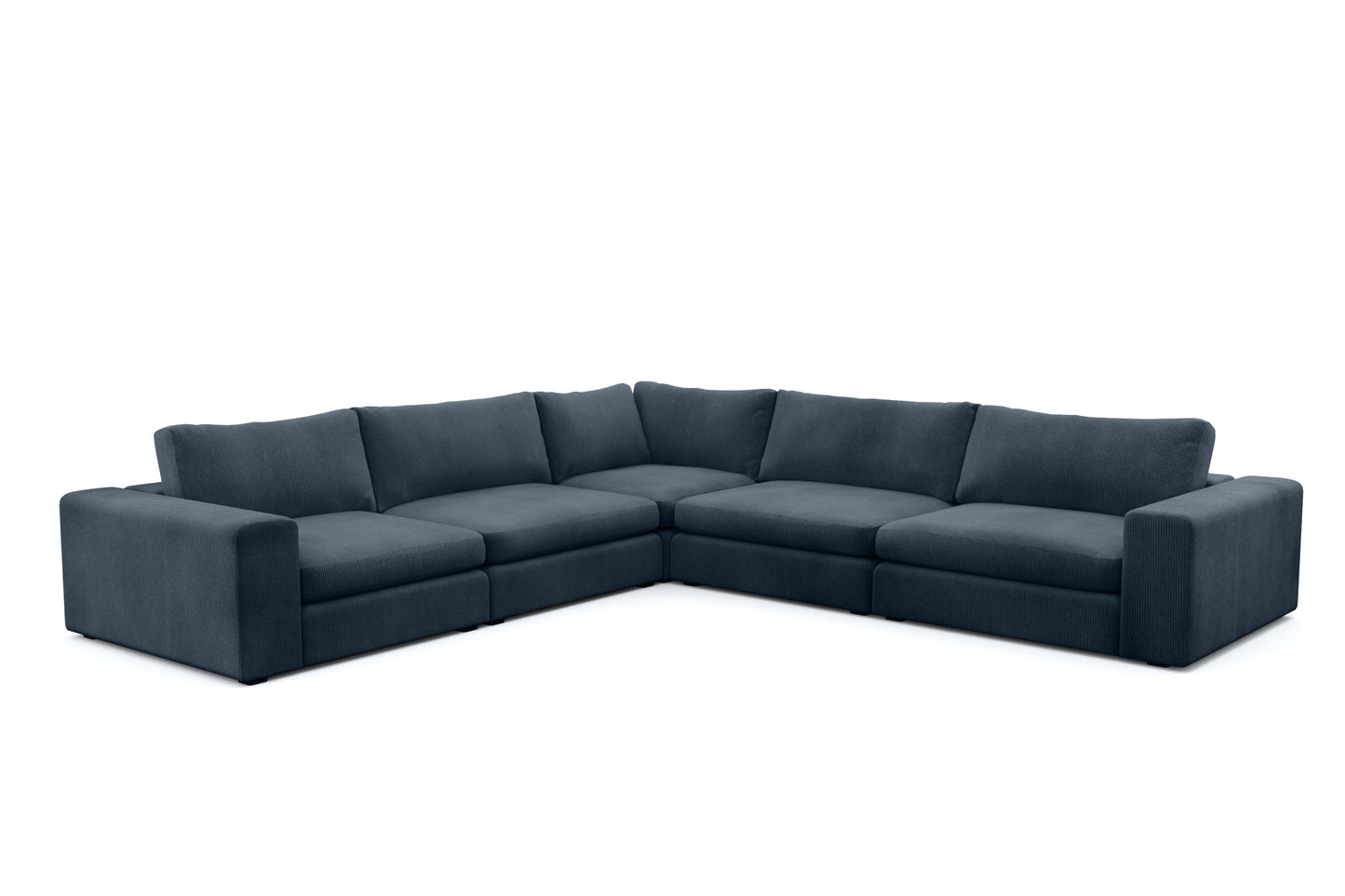 Juniper Green Corduroy 5 Seat Corner Sectional