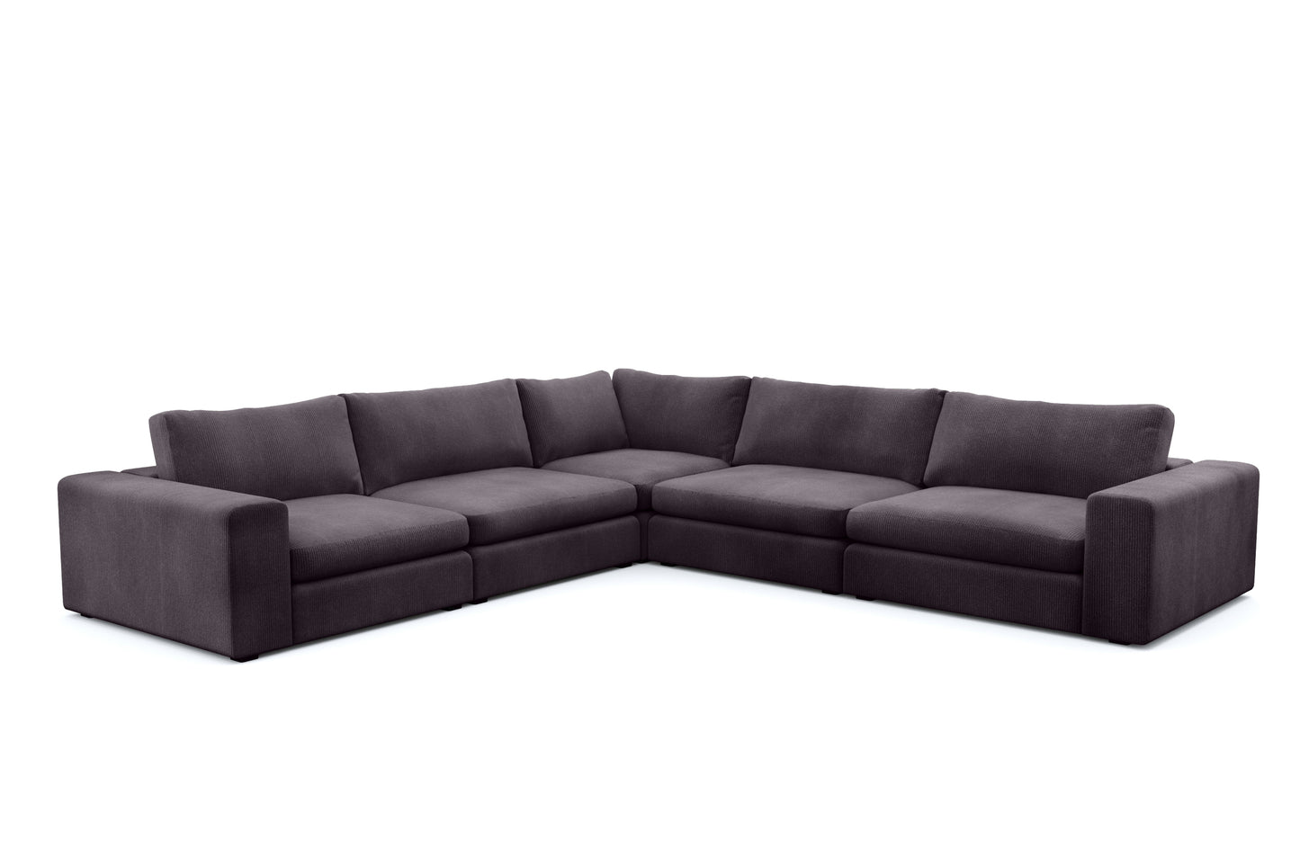 Juniper Green Corduroy 5 Seat Corner Sectional