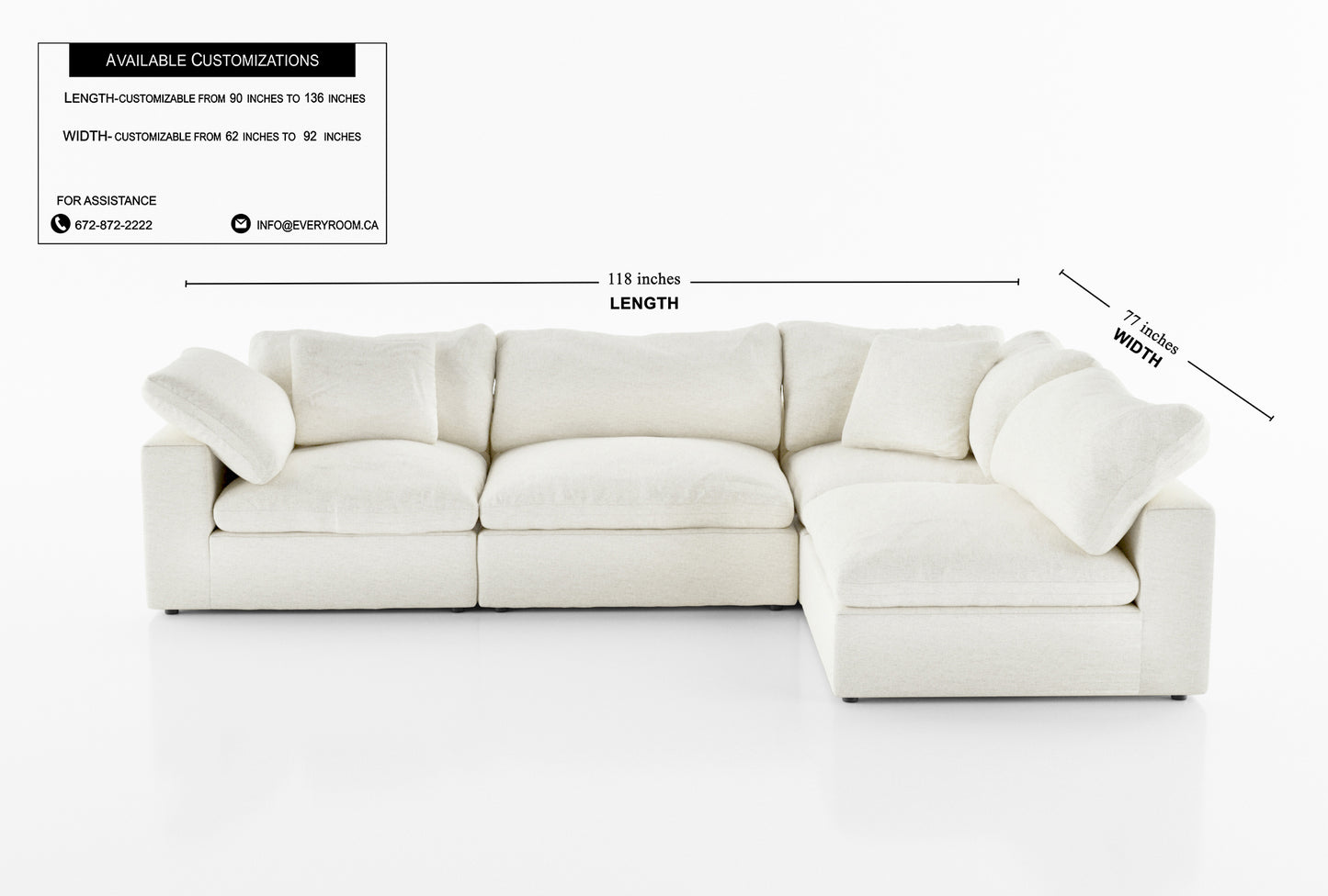 Cloud Paradise Sectional 4 Seater