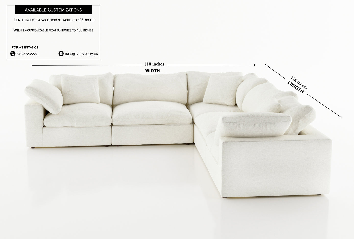 Cloud Paradise Corner Sectional 5 Seater