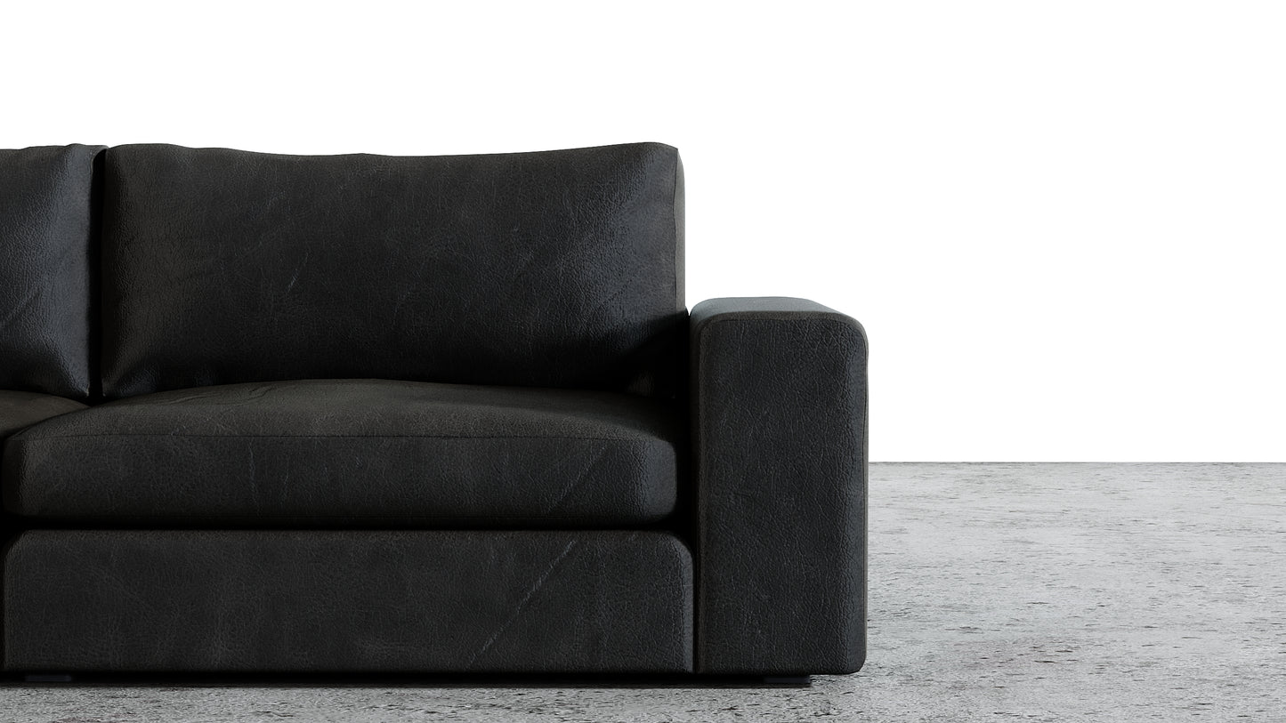 Canapé 4 places Titan avec pouf