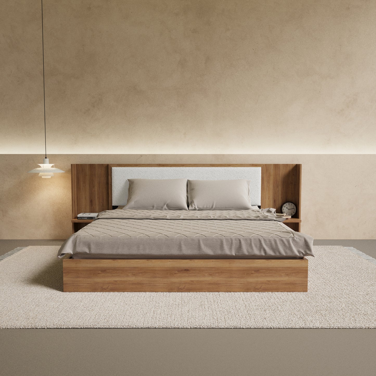 Aspen Bed With Upholstered Back