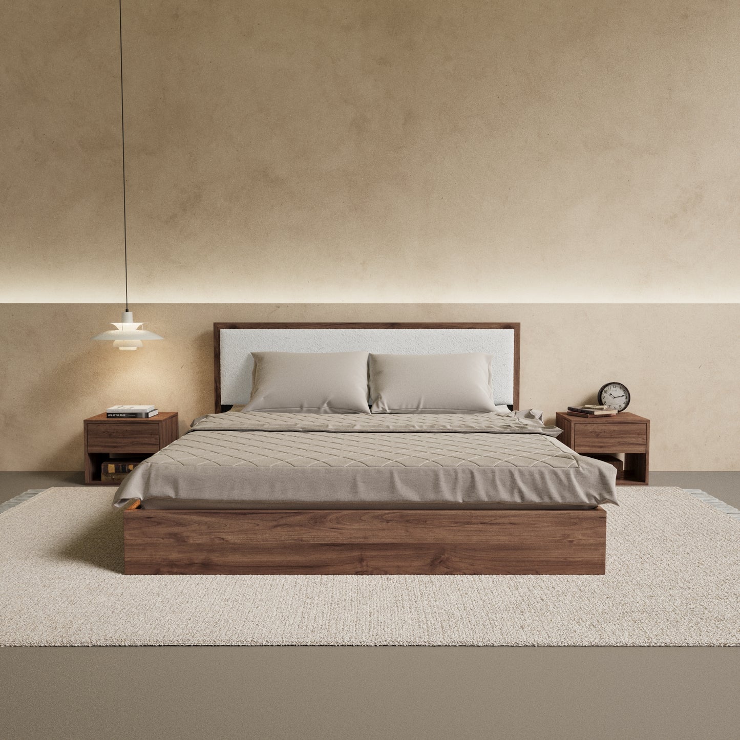 Aspen Bed With Upholstered Back