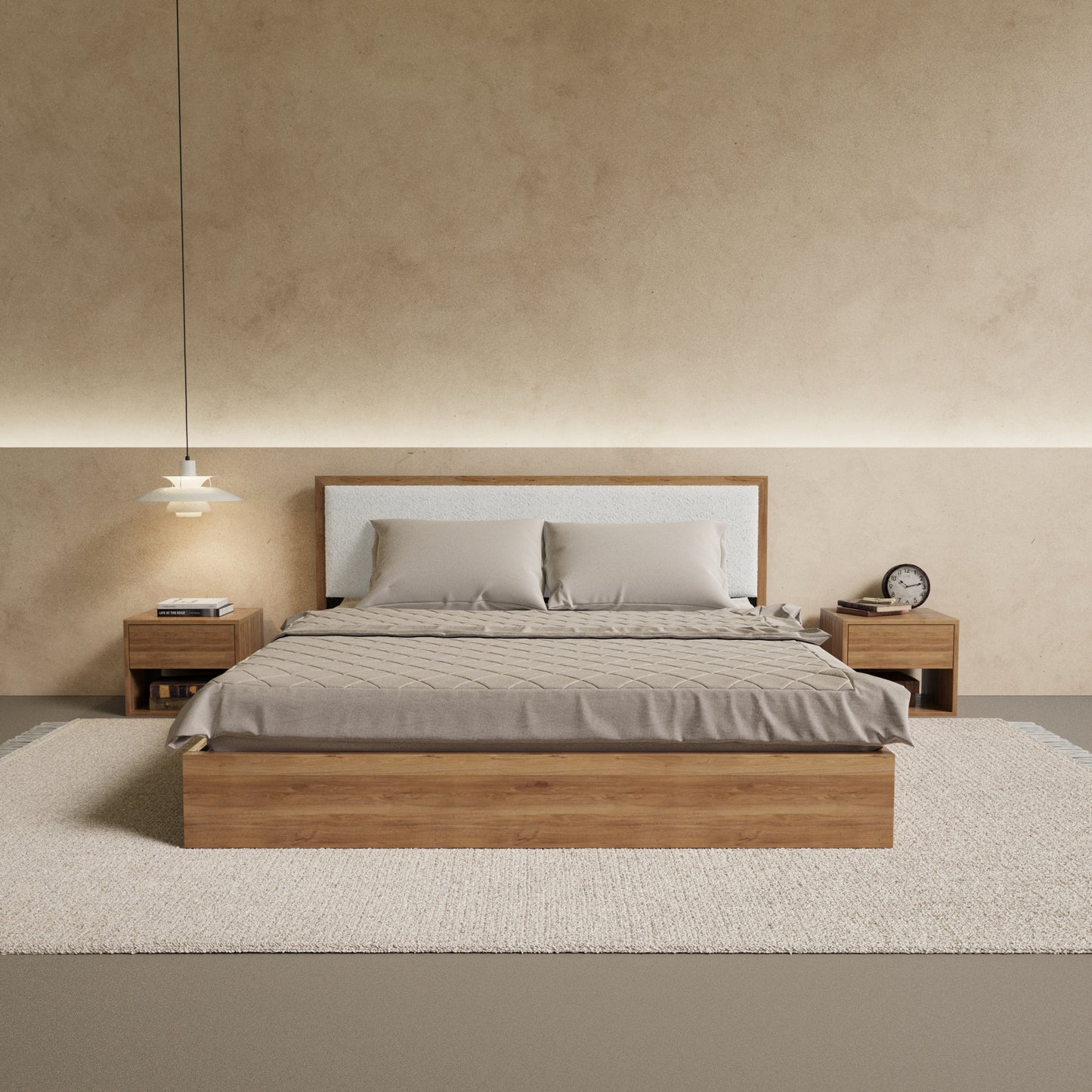 Aspen Bed With Upholstered Back