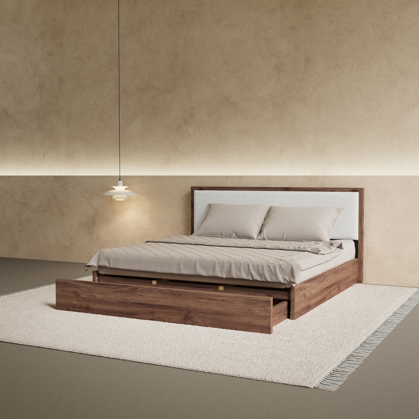 Aspen Bed With Upholstered Back