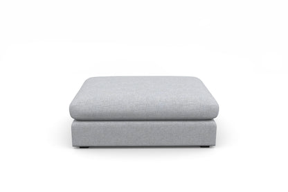 Titan Silver Grey Ottoman