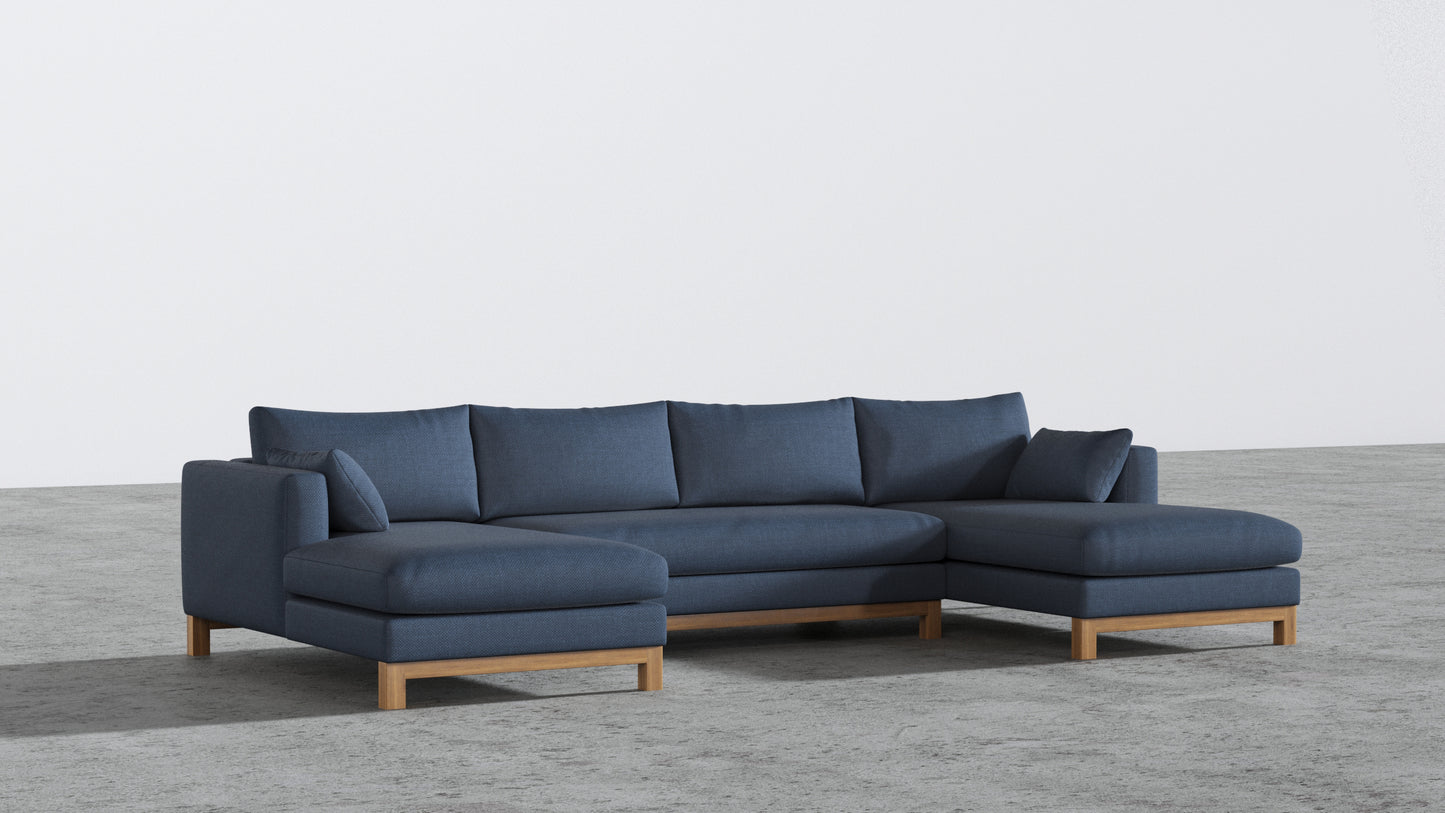 Oak Studio Double Chaise Sectional