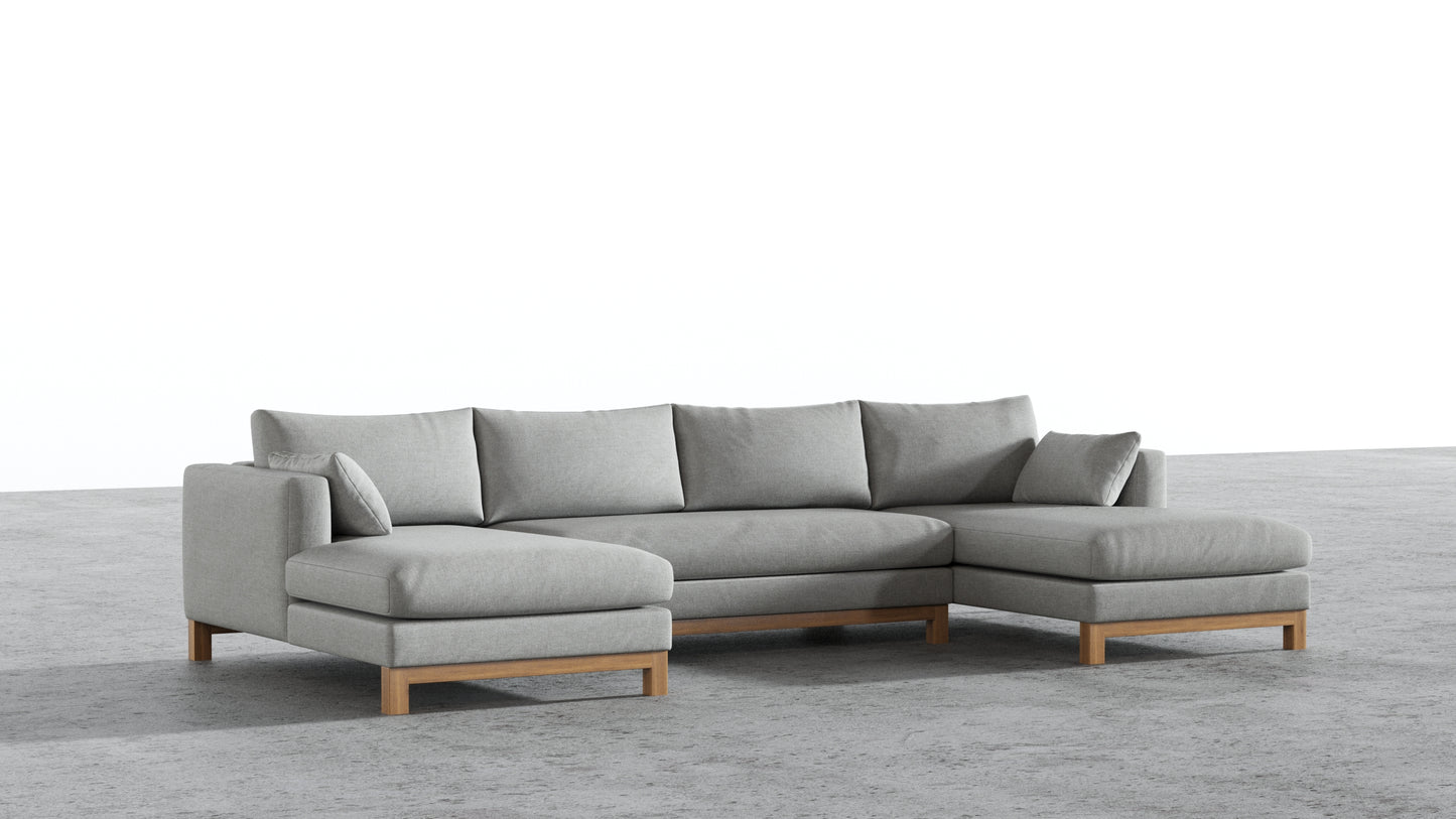 Oak Studio Double Chaise Sectional