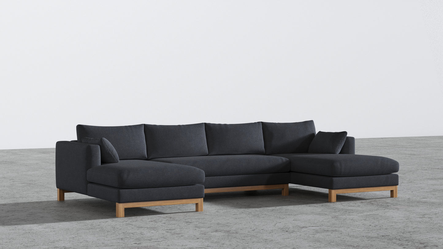 Oak Studio Double Chaise Sectional