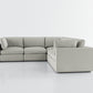 Bennet Pearl Cream 5 Seat L Shape Sectional