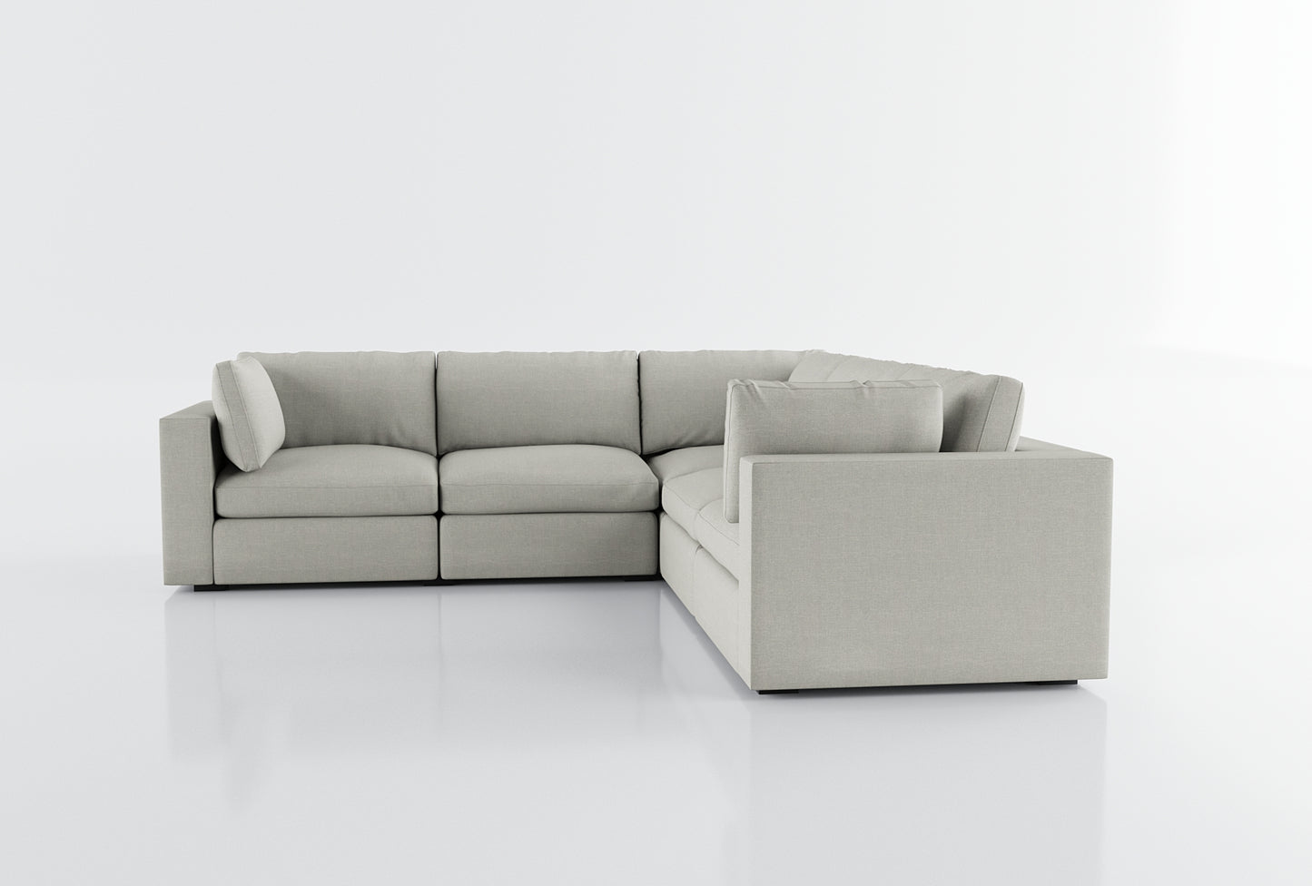 Bennet Pearl Cream 5 Seat L Shape Sectional