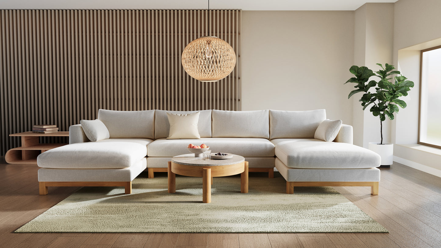 Oak Studio Double Chaise Sectional