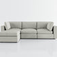 Bennet Pewter Grey Sofa & Ottoman