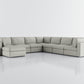 Bennet Pewter Grey 7 Seat Corner Sectional