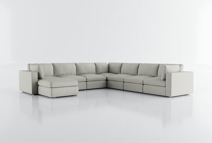 Bennet Pearl Cream 7 Seat Corner Sectional