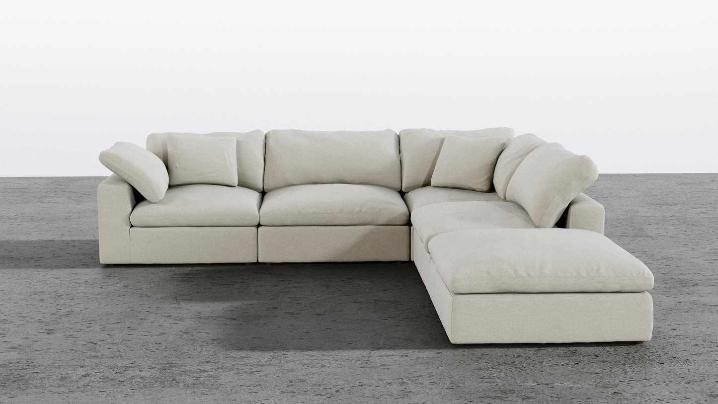 Canapé sectionnel Cloud Paradise 4 places avec pouf
