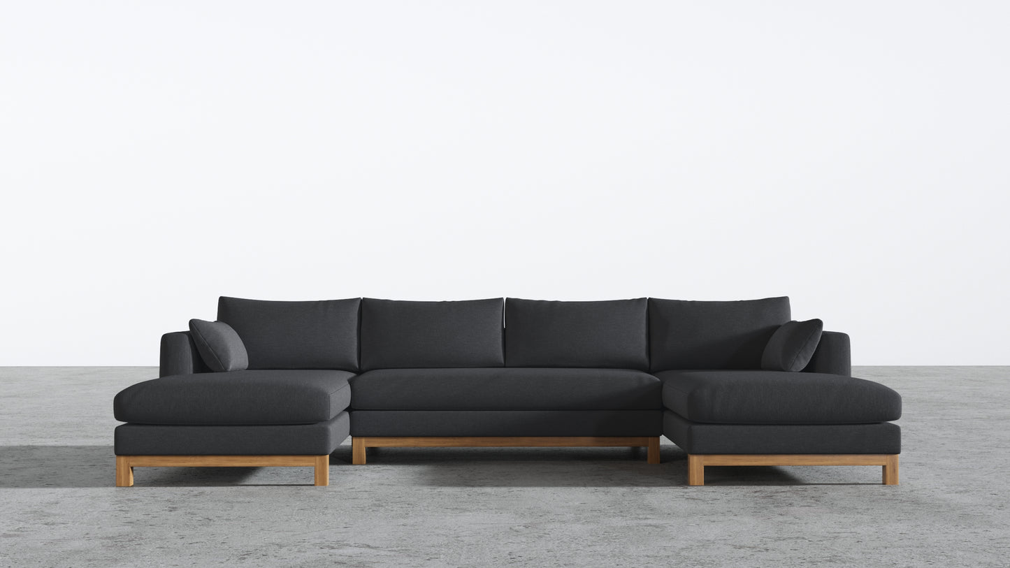 Oak Studio Double Chaise Sectional