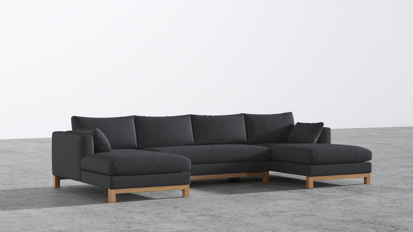 Oak Studio Double Chaise Sectional