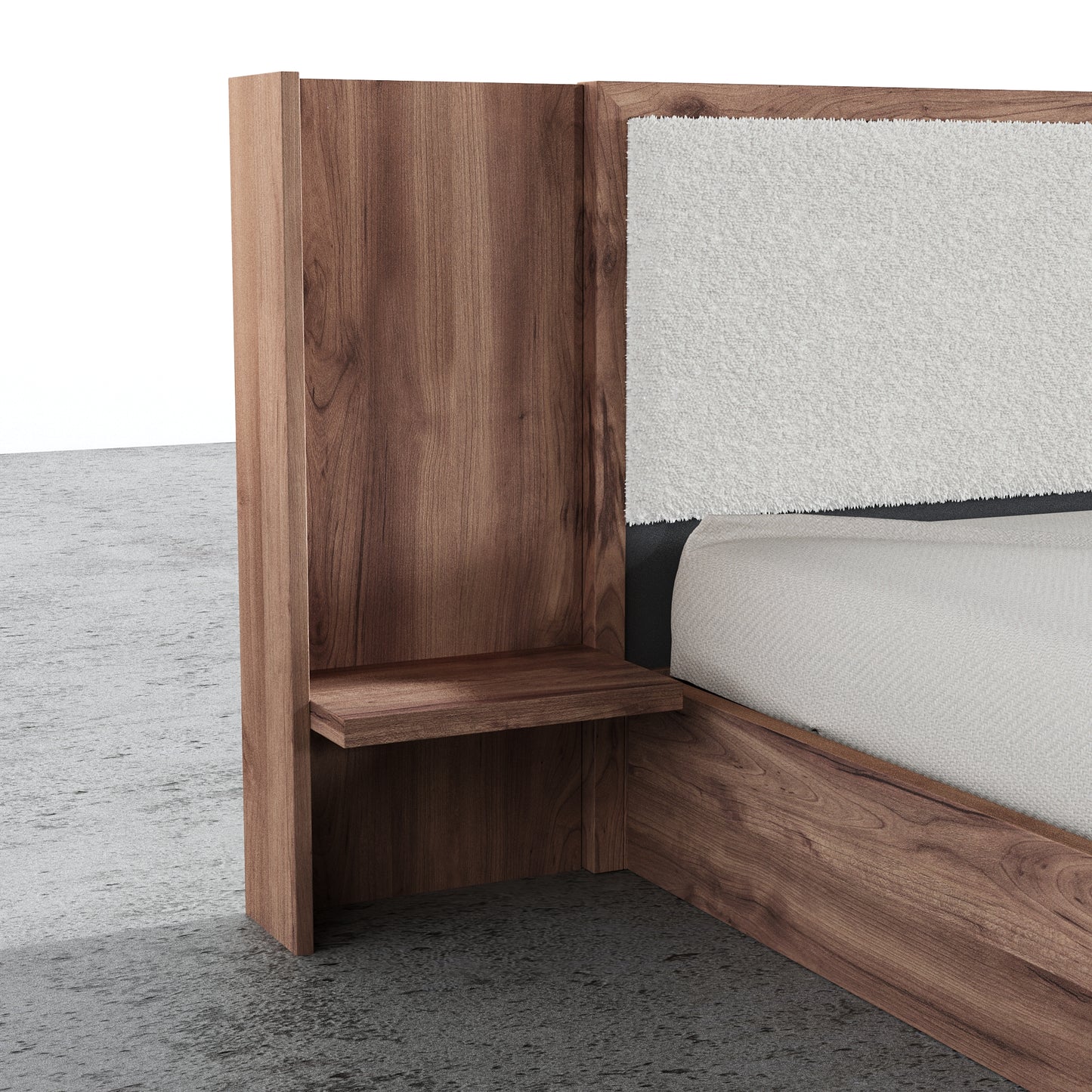 Aspen Bed With Upholstered Back
