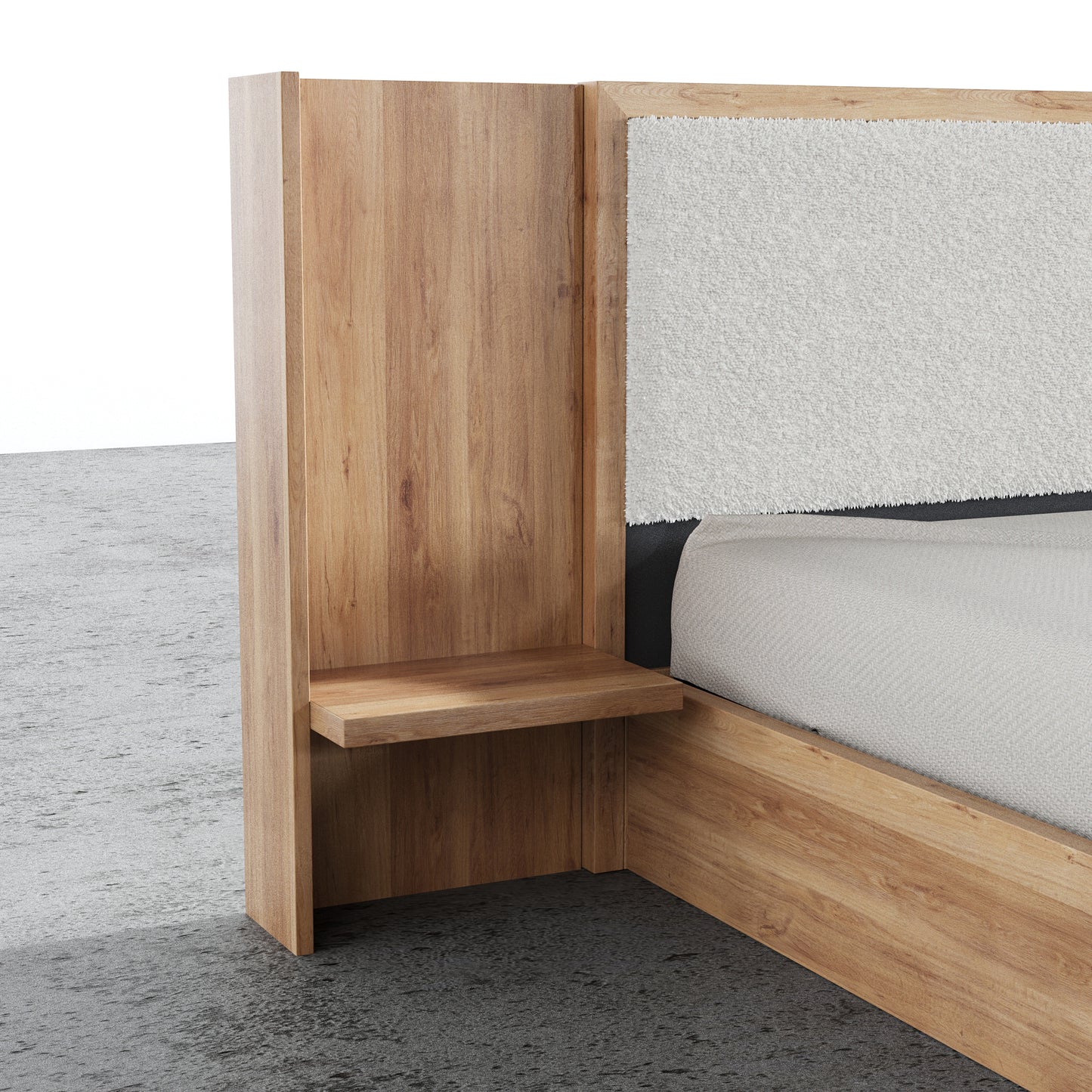 Aspen Bed With Upholstered Back