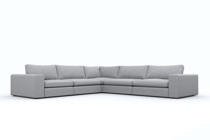 Titan Silver Grey Corner Sectional 5 Seater