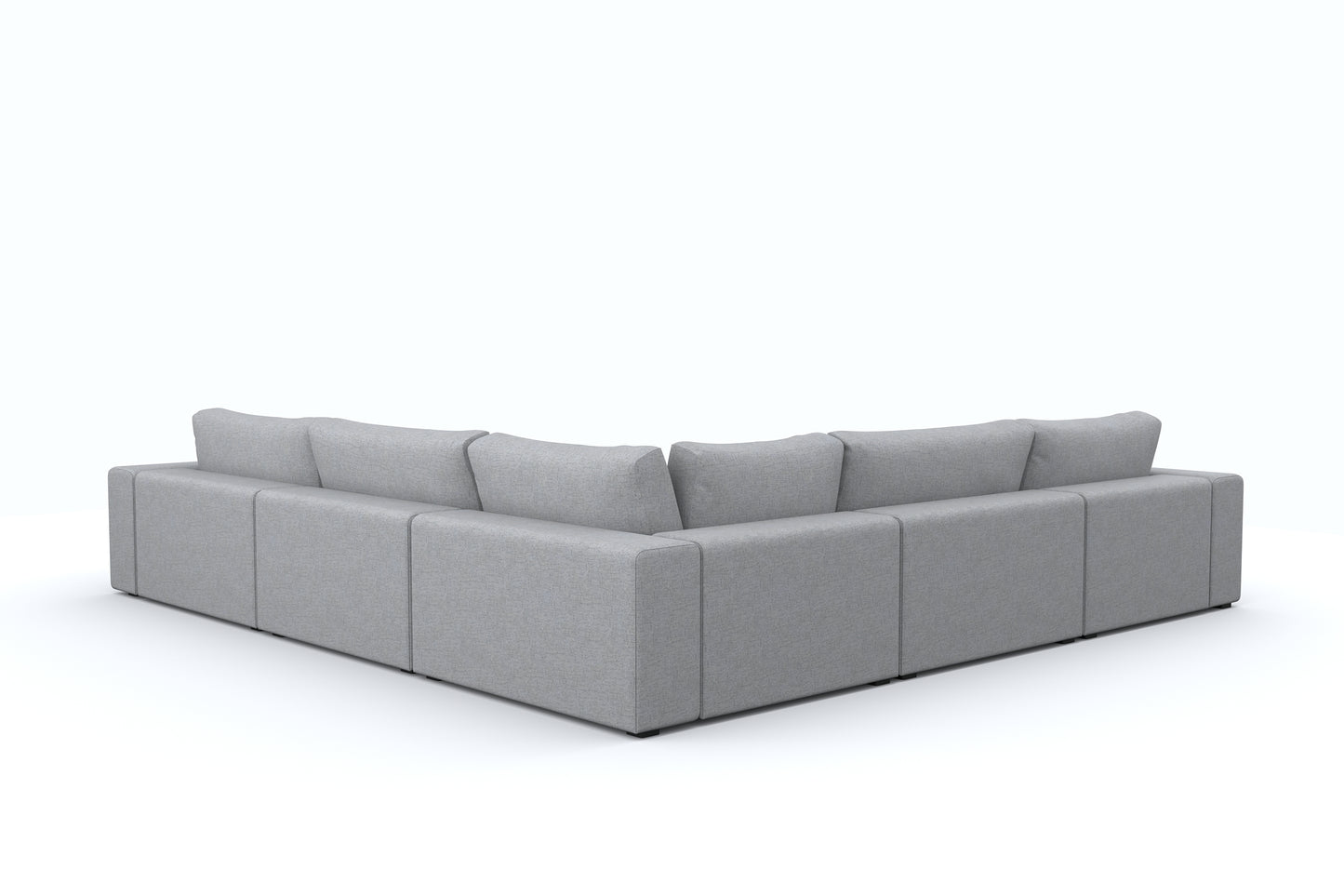 Titan Silver Grey Corner Sectional 5 Seater