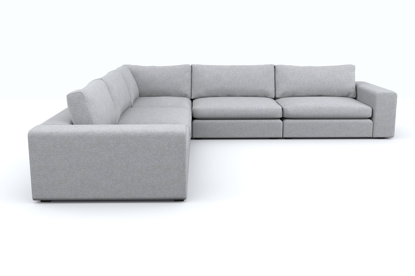 Titan Silver Grey Corner Sectional 5 Seater