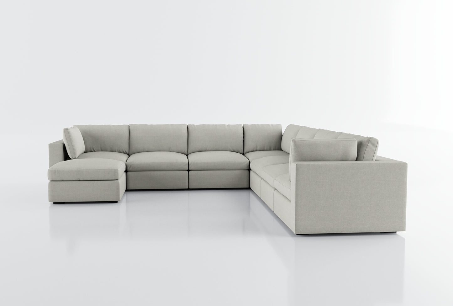 Bennet Pearl Cream 7 Seat Corner Sectional