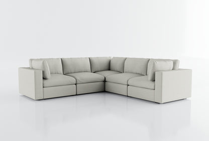 Bennet Pearl Cream 5 Seat L Shape Sectional