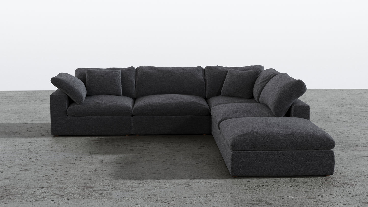 Canapé sectionnel Cloud Paradise 4 places avec pouf