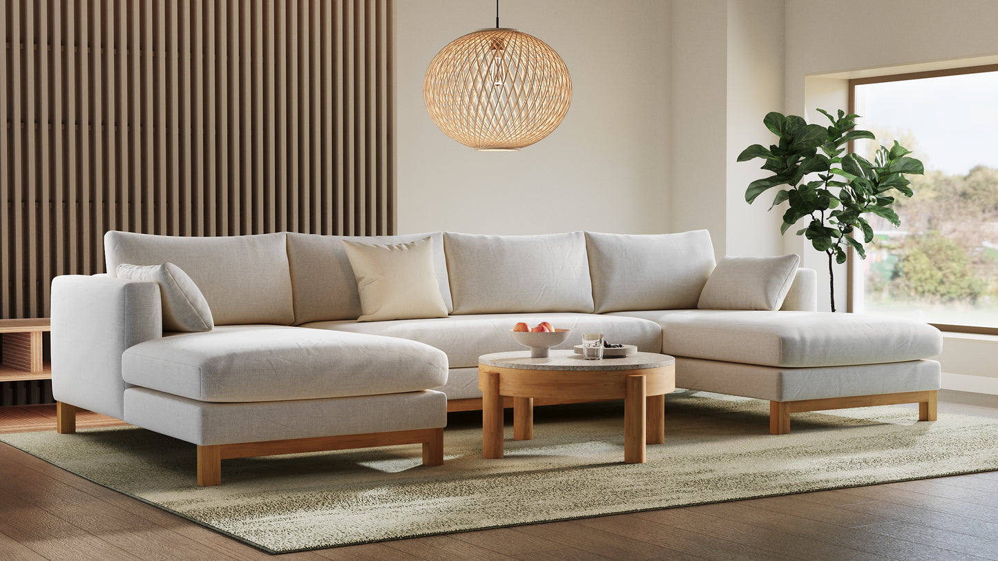 Oak Studio Double Chaise Sectional