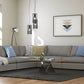 Titan Corner Armless Sectional With Ottoman 4 Seater