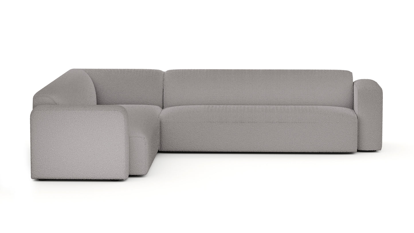 Luna Boucle White Long Seat Sectional